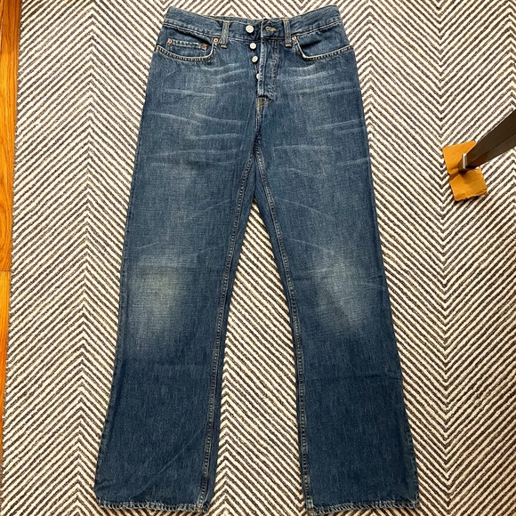 Vintage Tom Ford for GUCCI Medium Washed Wide/Straight Leg Jeans - Picture 1 of 10